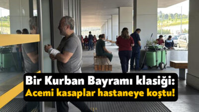 Kocaeli'de bayramın ilk gününde kurban kesmeye çalışırken kendini yaralayan vatandaşlar