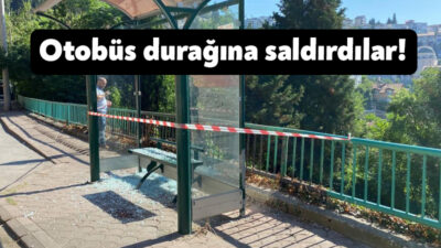 Kocaeli'nin İzmit ilçesindeki bir otobüs durağına kimliği belirsiz kişi veya