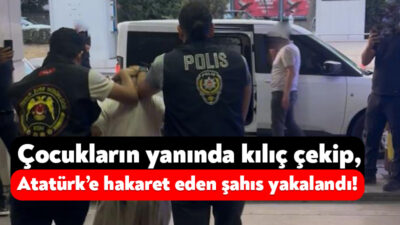 İzmit’teki Mehmet Akif İlköğretim Okulu’nda çocukların yanında kılıç çekip, Atatürk
