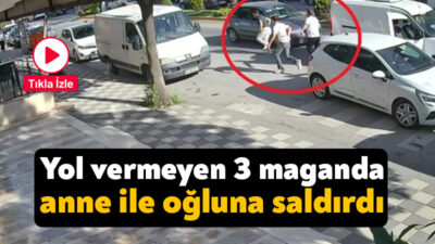 Kocaeli'nin Darıca ilçesinde 2 çocuğuyla yolun karşısına geçmek isteyen kadın,