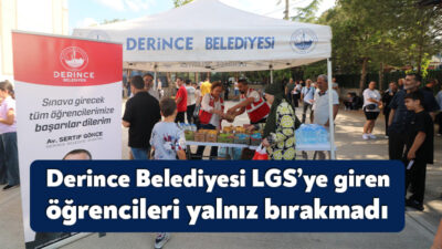 Derince Belediyesi, LGS’ye giren öğrencileri yalnız bırakmayarak kurdukları stantlarla geleceğimizin