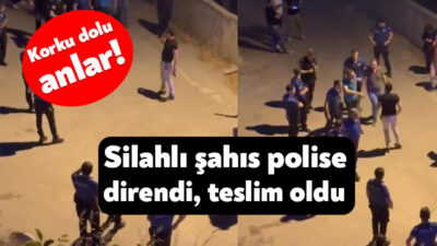 Kocaeli'nin İzmit ilçesinde elinde tabanca ile sokakta dolaşan şüpheli, çevrede