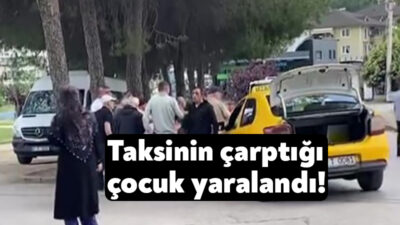Kocaeli'nin İzmit ilçesinde seyir halinde olan taksi, yayaya çarptı. Kazada