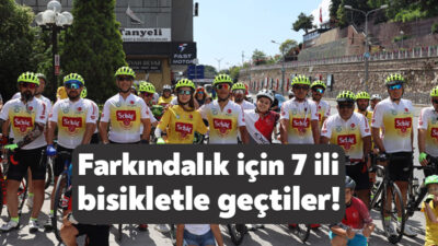 Büyükşehir’in desteği ile İzmir’den yola çıkan ve 7 ili bisikletle