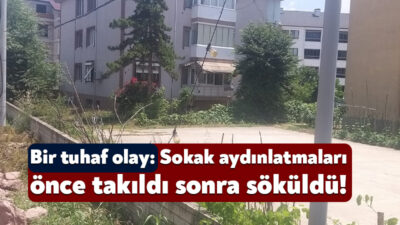 Kartepe’nin Dumlupınar Mahallesi’nde yer alan süs aydınlatmalarının önce takılıp daha