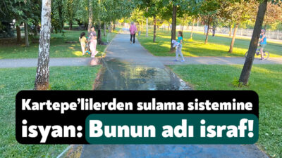 Kartepe’nin Şehit Kamil Akgün Parkı’nda yer alan sulama sistemine bölge