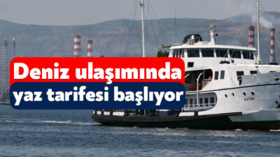 Kocaeli Büyükşehir Belediyesi, deniz ulaşımında yaz tarifesine geçiyor. Günlük 110