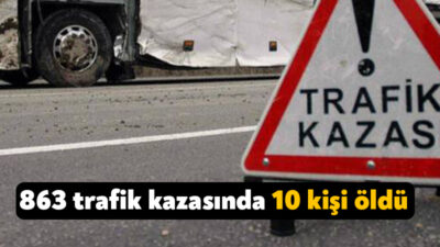 İçişleri Bakanı Ali Yerlikaya, arefe günü meydana gelen 863 trafik