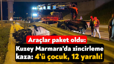 Kuzey Marmara Otoyolu Kocaeli geçişinde 3 aracın karıştığı trafik kazasında
