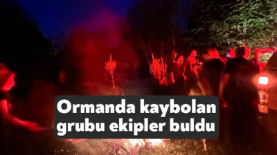 Kocaeli’de ormanda kaybolan 10 kişilik grup ekipler tarafından bulundu.