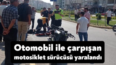 Kocaeli'nin Karamürsel ilçesinde otomobil ile çarpışan motosikletin sürücüsü yaralandı.