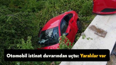Kocaeli'de sürücüsünün direksiyon hakimiyetini kaybettiği otomobil, demir korkulukları aşarak 5