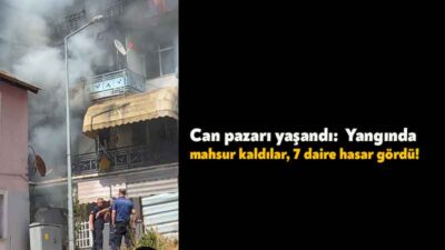 Kocaeli'de 3 katlı binada çıkan yangın, bitişiğindeki binaya da sıçradı.