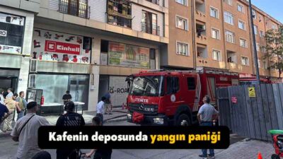 Kocaeli'de bir kafenin deposunda yangın çıktı