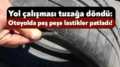 TEM Otoyolu'nun Kocaeli geçişinde yapılan yol çalışması, sürücüler için adeta