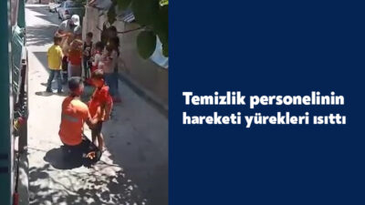 Kocaeli'nin Gebze ilçesinde temizlik işleri personeli, çöpleri toplamak için gittikleri