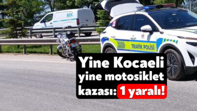 Kocaeli'de son günlerde yaşanan motosiklet kazalarına bir yenisi daha eklendi.