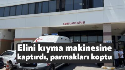 Kocaeli'nin Başiskele ilçesinde bir markette elini kıyma makinesine kaptıran kadının