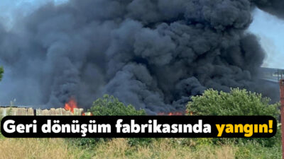 Kocaeli'nin İzmit ilçesinde geri dönüşüm fabrikasında çıkan yangın, ekiplerin yaklaşık