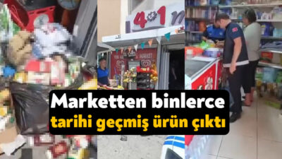 Kocaeli'nin Derince ilçesinde bir markette vatandaşın şikayeti üzerine yapılan
