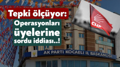 Muhalefet belediyelerine yönelik olarak başlatılan operasyonlarla ilgili Ak Parti Kocaeli
