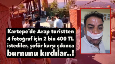Kocaeli'nin Kartepe ilçesindeki bir eğlence merkezinde, Arap turistlerden izinsiz çekilen