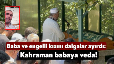 Kocaeli'nin Kandıra ilçesinde denizde engelli kızını kurtarmak isterken boğulma tehlikesi