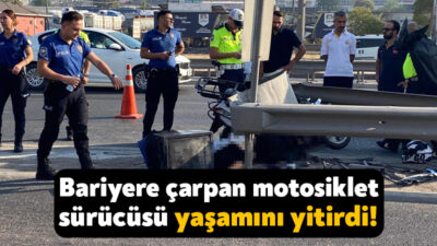 D-100 kara yolunun Kocaeli geçişinde bariyere çarpan motosikletin sürücüsü hayatını