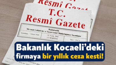Ulaştırma ve Altyapı Bakanlığı tarafından Resmi Gazete’nin bugünkü sayısında ilan