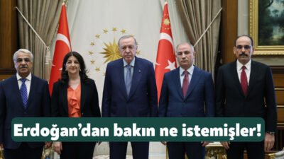 DEM Parti heyetiyle Cumhurbaşkanı Recep Tayyip Erdoğan, Beştepe’de bir araya