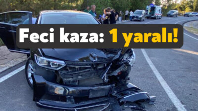 Kocaeli'nin Derince ilçesinde iki otomobilin çarpıştığı kazada 1 kişi