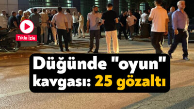 Kocaeli'nin Kartepe ilçesinde düğün sırasında damat ve gelin tarafı arasında