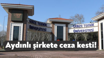 Gebze Teknik Üniversitesi, Aydın’da faaliyetlerini sürdüren Mehmet Sarıoğlu isimli şahıs