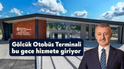 Kocaeli Büyükşehir Belediyesi'nin hayata geçirdiği Gölcük Otobüs Terminali bu gece