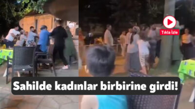 Kocaeli'nin Gölcük ilçesinde sahilde kadınlar arasında kavga çıktı. O anlar