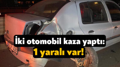 Kocaeli'nin İzmit ilçesinde iki otomobilin çarpıştığı kazada 1 kişi yaralandı.