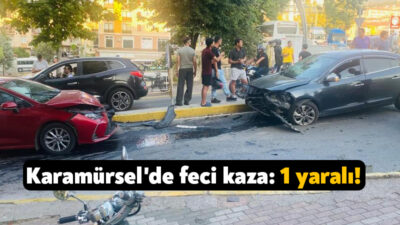 Kocaeli'nin Karamürsel ilçesinde meydana gelen trafik kazasında motosiklet sürücüsü yaralandı.