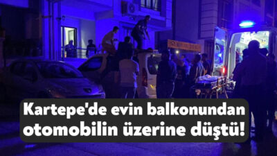 Kocaeli'nin Kartepe ilçesinde misafirliğe gittiği ikinci kattaki evin balkonundan park