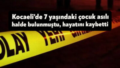 Kocaeli'nin Körfez ilçesinde dolabın koluna kuşakla asılı halde bulunduğu iddia