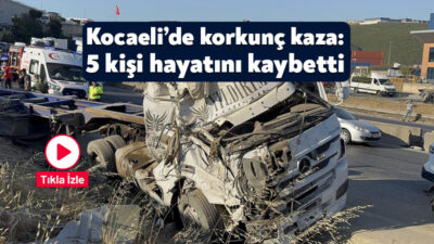 D-100 karayolu Kocaeli geçişinde iki otomobil ve tırın çarpıştığı feci