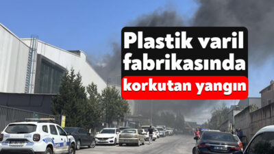 Kocaeli'nin Çayırova ilçesinde plastik varil üretimi yapılan bir fabrikada çıkan