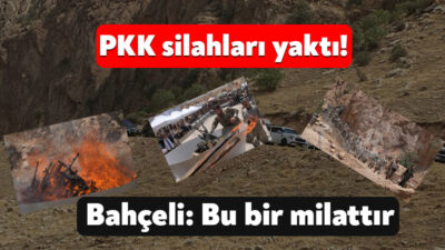 Terör örgütü PKK’nın ilk grubu silah bıraktı. Gazetecilerin canlı yapmasına