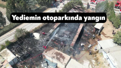 Kocaeli'nin Gebze ilçesinde Yediemin otoparkının malzeme deposunda yangın çıktı. Depo