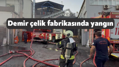 Kocaeli’nin Gebze ilçesinde bir demir çelik fabrikasının kompresör bölümünde çıkan