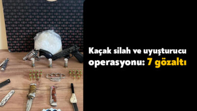 Kocaeli’de 3 ilçeye düzenlenen eş zamanlı operasyonda kaçak silah, mühimmat