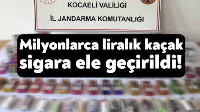 Kocaeli’de jandarma ekipleri tarafından kaçakçılık suçuna karşı yürütülen çalışma kapsamında