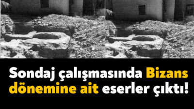 İzmit’in Kemalpaşa Mahallesi’nde yapılan sondaj kazısında Bizans dönemine ait su