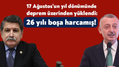  CHP Kocaeli Milletvekili Prof. Dr. Mühip Kanko, 17 Ağustos 1999’da