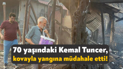 Kocaeli'nin Karamürsel ilçesinde devam eden orman yangınında 70 yaşındaki Kemal