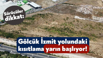 Kocaeli Büyükşehir Belediyesi’nin devam eden Başiskele Kavşak Projesi sırasında trafik